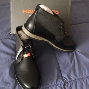New Hawke & Co Black Chukka Boots Memory Foam